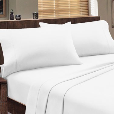 Available in white, with Flat Sheets in sizes Double, King and Superking.